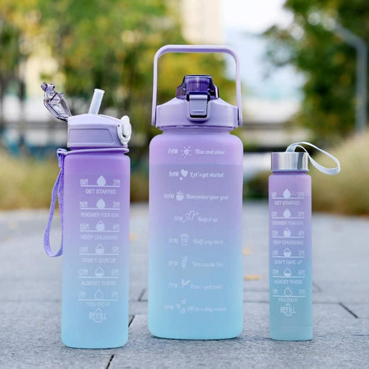 Motivational Sports Water Bottles – 3 Pc Set