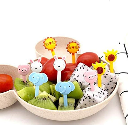 Kids Fruit Forks – 10 pcs Cute Bento Food Picks