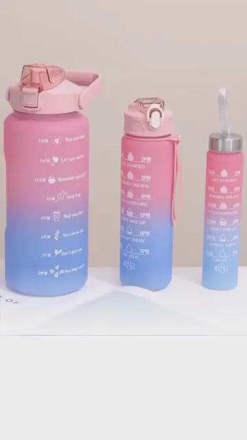 Motivational Sports Water Bottles – 3 Pc Set